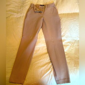 Express work pants in pale pink with white